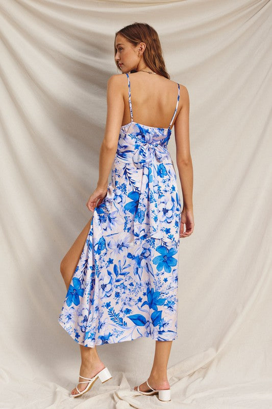 Luminous Tie Back Midi Dress