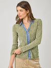 Washed Thermal Button Down Top