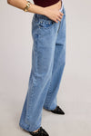 Mid Low Rise Denim Pants with Detachable Boxer Trunk