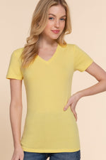 Short Sleeve V-Neck Jersey Top