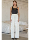 Metallic Pleated Relaxed Pants