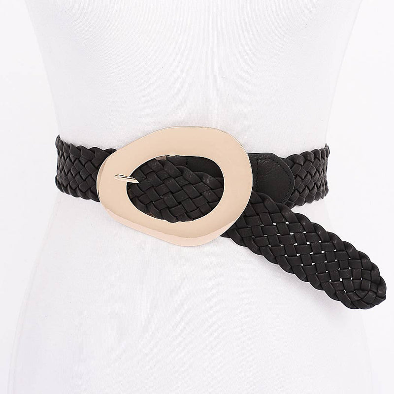 Metal Buckle Braided Belt