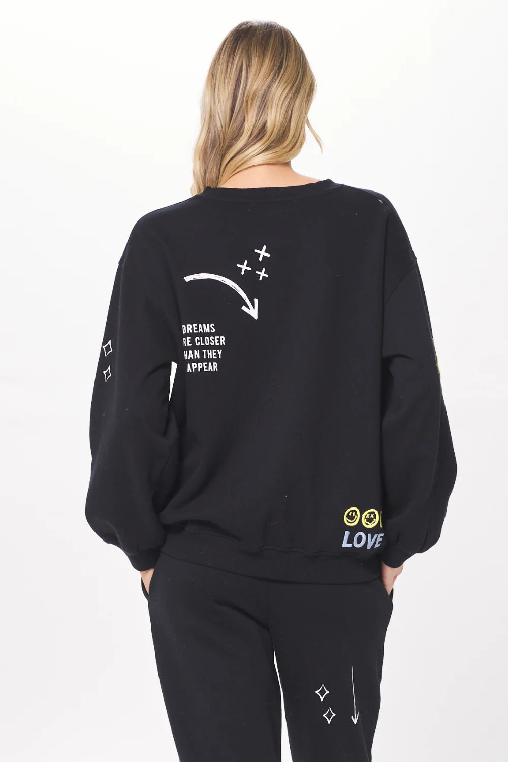 Vintage Havana- Heavy Surfwash Fleece Crew With Graffiti