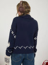 Ski Zip Up Knit Cardigan