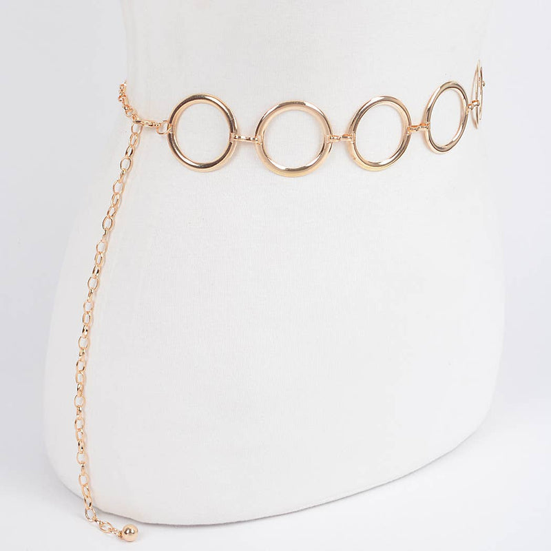 Multi-Round Chain Belt: Gold