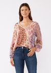 Floral Long Sleeve V-Neck Blouse