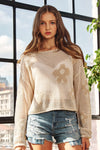 Lightweight Floral Sweater Top