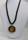 Regal Noir Medallion Necklace