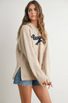 New York Embroidered Hooded Sweater