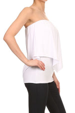 Double Layered Tube Top - White