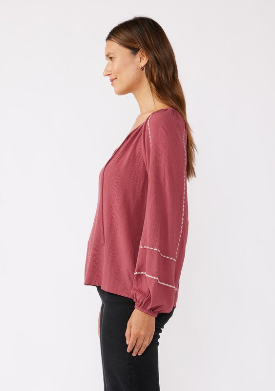 Raglan Blouse w/ Embroidery