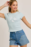 Round Neck Short Sleeve Top
