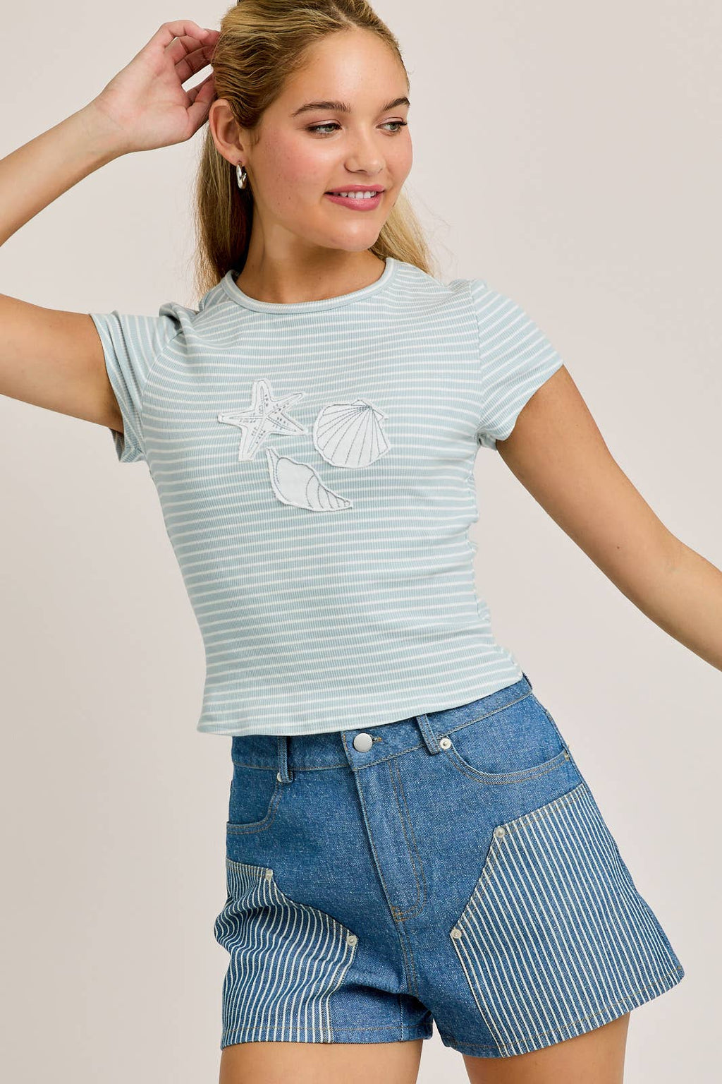 Round Neck Short Sleeve Top