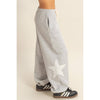 Star Patch Casual Drawstring Jogger Pants