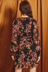 Nightfall Bishop Sleeve Mini Dress