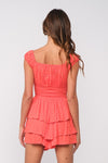 Clip Dot Print Short Sleeve Romper