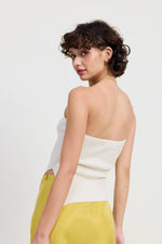 Ribbed Asymmetrical Hem Tube Top