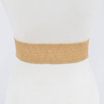 Leaf Metal Buckle Stretch Straw Belt