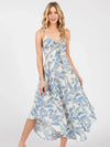 Chest Ruched Round Hemming Midi Dress