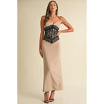 Off Shoulder Lace Maxi Dress