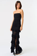 Ruffle Maxi Corset Maxi Dress