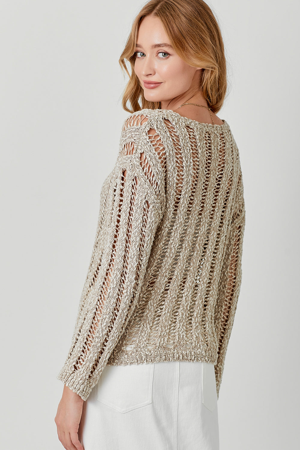 Melange Pullover Sweater