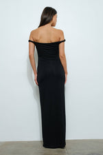 Twist Off Shoulder Maxi Dress