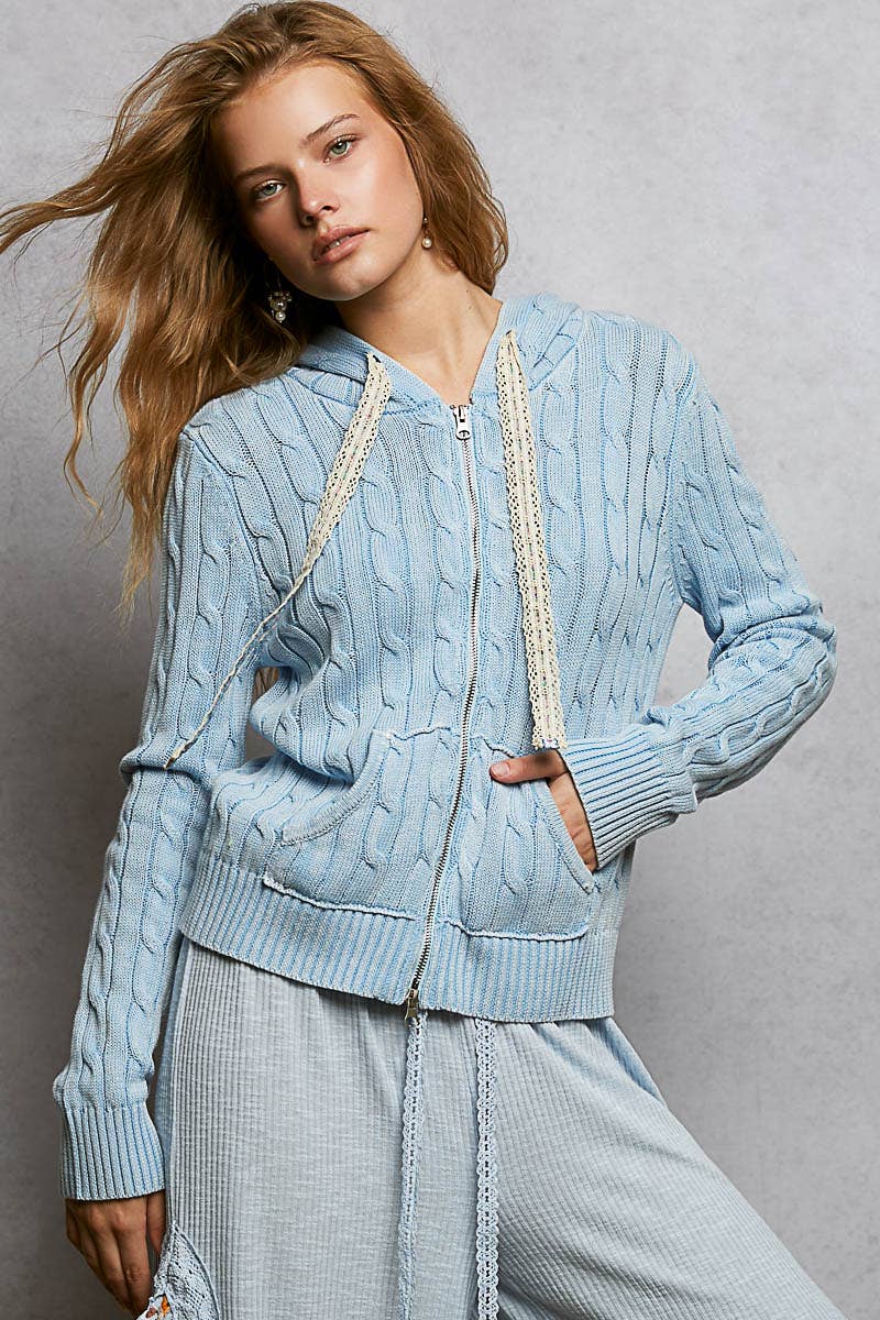 ニット/セーター ZIP UP KNIT TOP