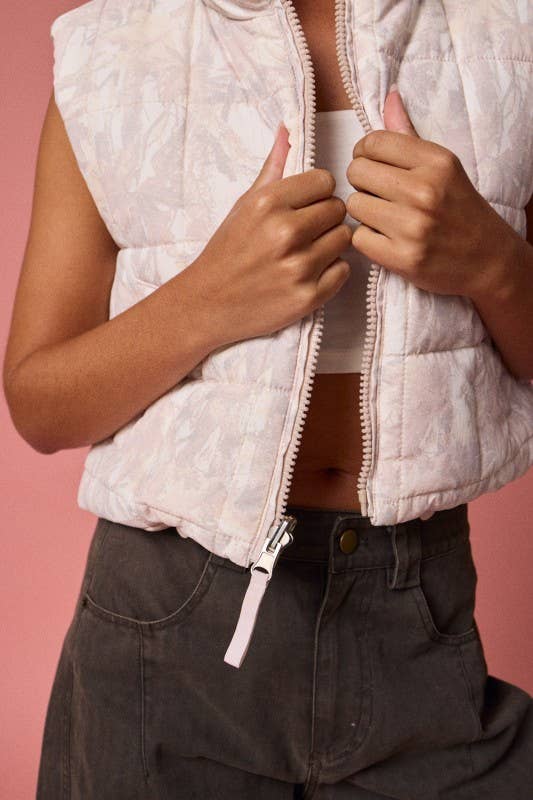 Reversible Cropped Puffer Vest