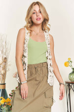 Braid Crochet Vest Cardigan
