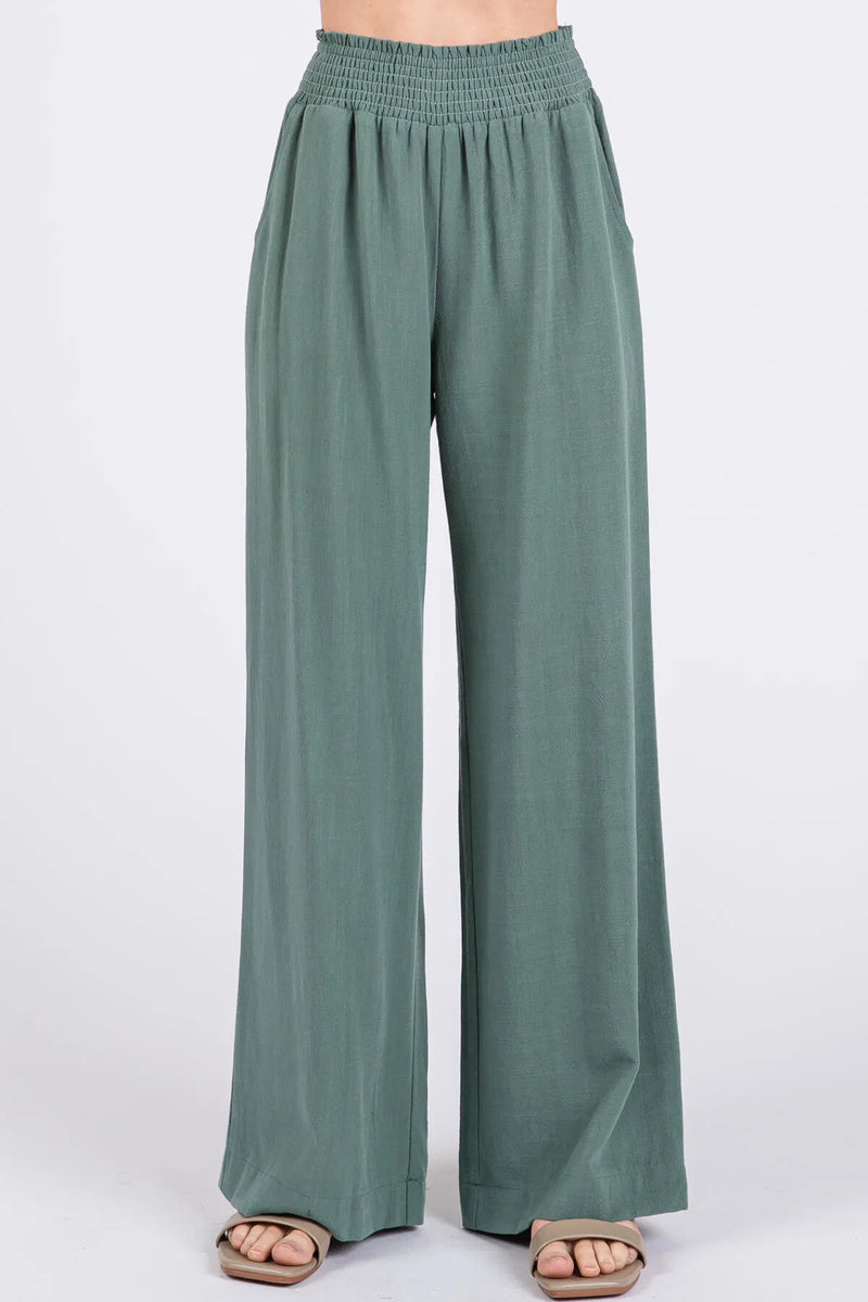 Smocked Waist Band Pants