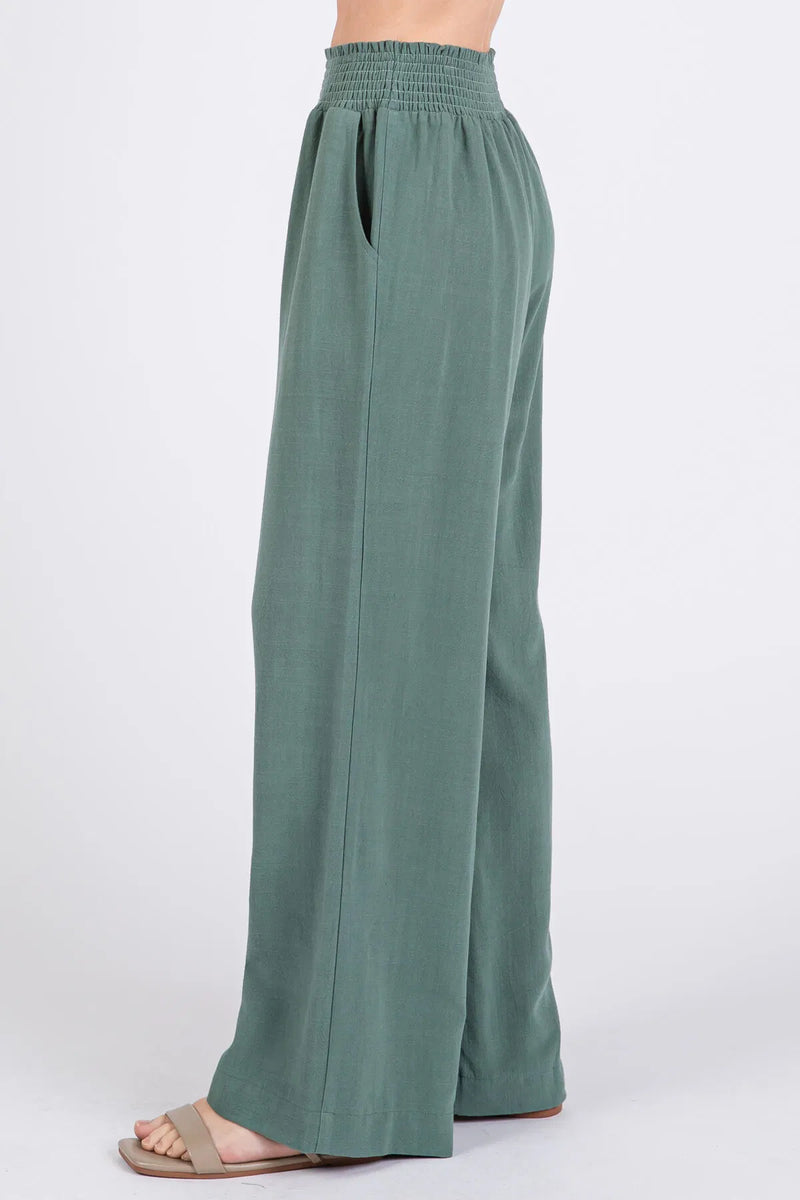 Smocked Waist Band Pants
