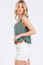 Square Neckline Side Panel Top