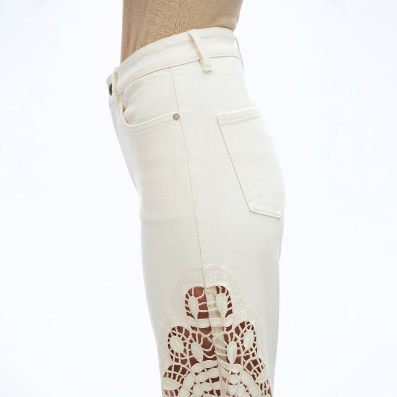 Bayeas High Rise Wide Leg Twill Pants