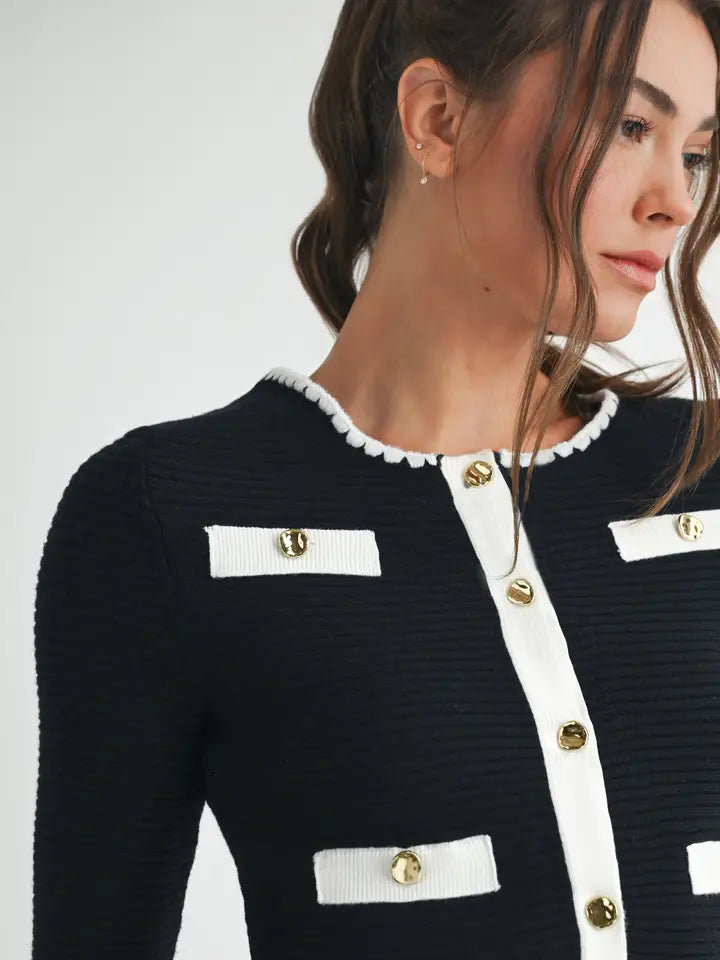 Knitted Cardigan Top
