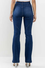 Vibrant- High Rise Heart Back Bootcut Jeans
