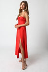 Tie Front Side Slit Dress