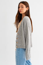 V-Neck Sweater Cropped Cardigan