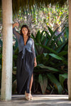Summer Knit Sheer Cardigan Bolero Shrug Cover- Navy Blue