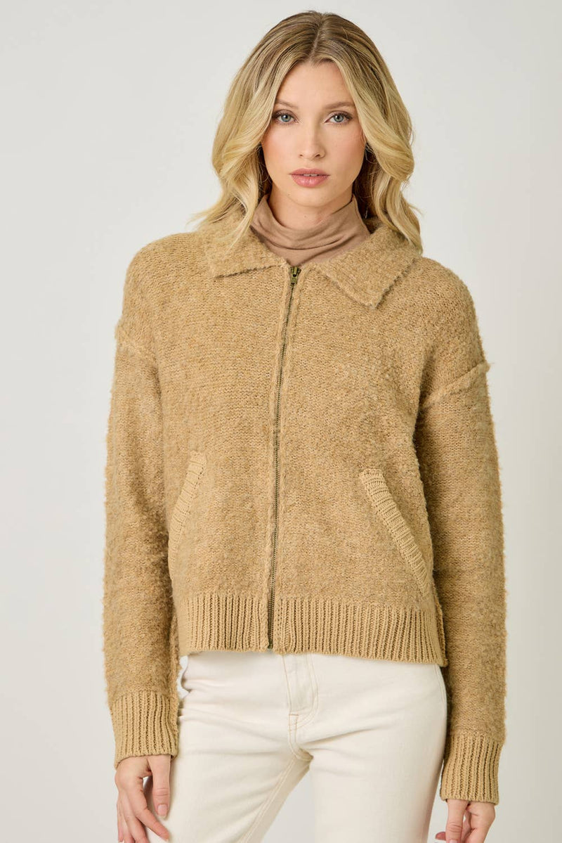 Zip-Up Sweater Jacket