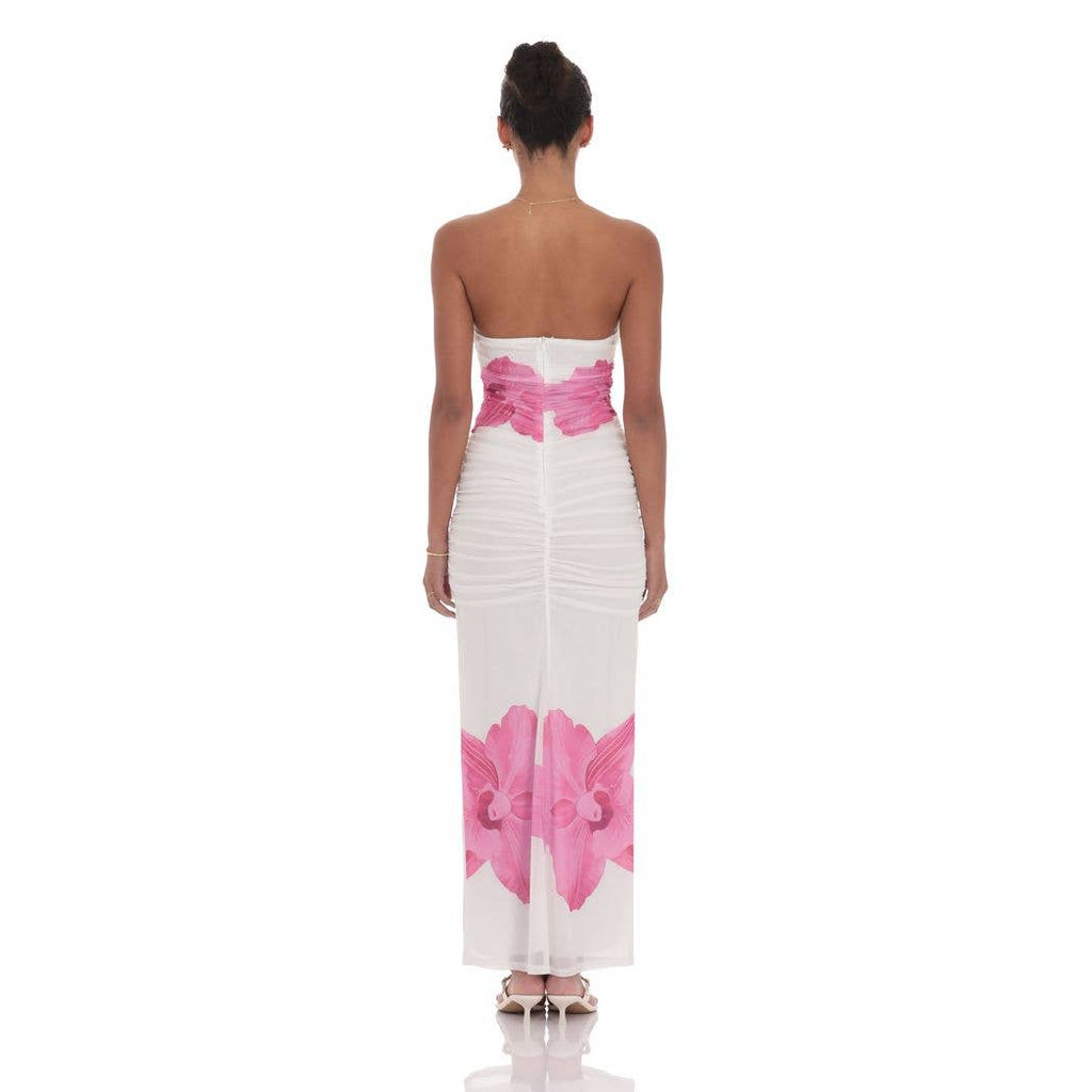 Embellished Floral Bodycon Maxi Dress