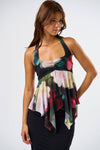 Mesh Halter Neck Top