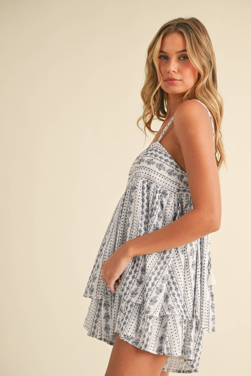 Trapeze Baby doll Tassel Romper