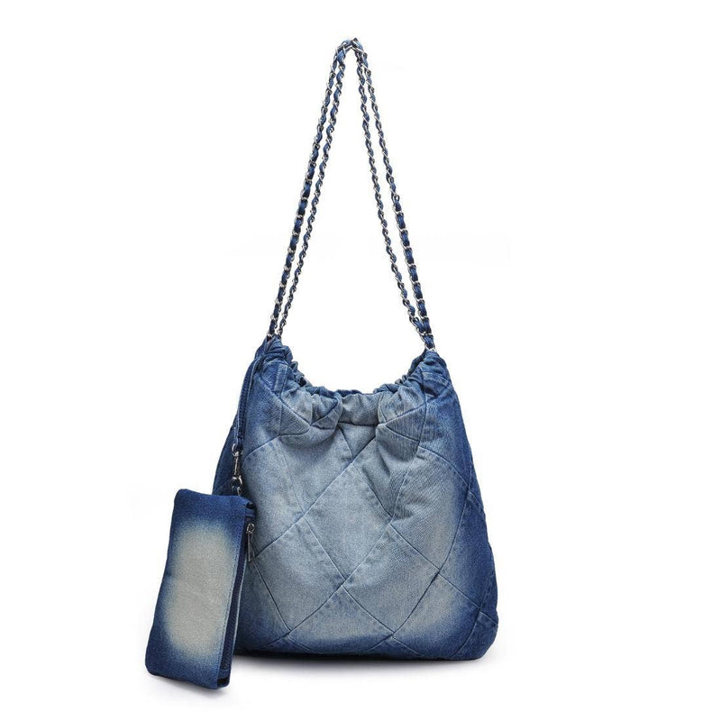 Maisie Quilted Denim Hobo