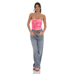 Floral Print Tube Top