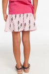 Checkered Bolts Peplum Skirt- Girls