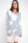 V-Neck Tie Dye Soft And Cozy Sweater
