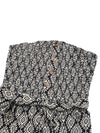 Women's Bohemian Print Smocked Strapless Jumpsuit
