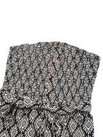 Women's Bohemian Print Smocked Strapless Jumpsuit