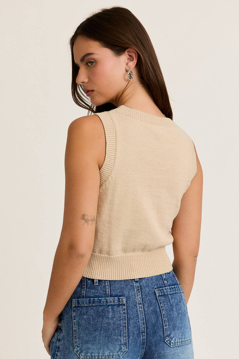 "Western Boots" Crew Neck Vest
